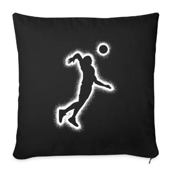 Volley-ball Joueurs de volley-ball Garçons Joueurs de volley-ball - Housse de coussin décorative 45 x 45 cm - noir - Devant