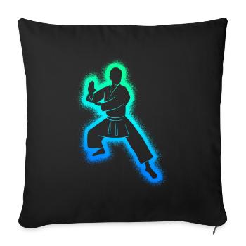 Taekwondo Martial Arts Kids Men Karate Boys - Sofa pillowcase 17,3'' x 17,3'' (45 x 45 cm) - black - Front