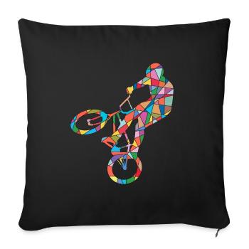 BMX Vélo Homme Enfants Garçons Vélo BMX - Housse de coussin décorative 45 x 45 cm - noir - Devant
