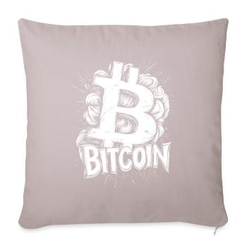 Crypto Bitcoin Coin Millionaire - Sofa pillowcase 17,3'' x 17,3'' (45 x 45 cm) - light taupe - Front