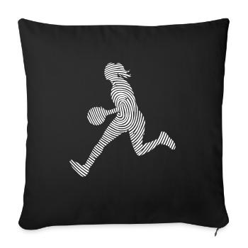 Basketballerin Basketballspielerin Fingerabdruck - Sofakissenbezug 45 x 45 cm - Schwarz - Vorne