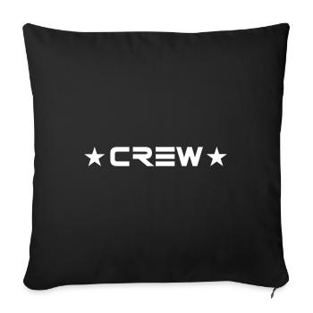 Crew Print Front, Staff Concert Festival Open Air - Sofa pillowcase 17,3'' x 17,3'' (45 x 45 cm) - black - Front