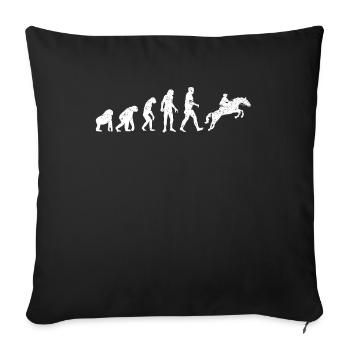 Reiten Evolution - Sofakissenbezug 45 x 45 cm - Schwarz - Vorne