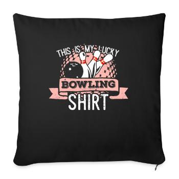 This is my lucky bowling shirt - Sofa pillowcase 17,3'' x 17,3'' (45 x 45 cm) - black - Front
