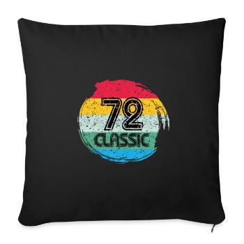 72 vintage outfit - Sofa pillowcase 17,3'' x 17,3'' (45 x 45 cm) - black - Front