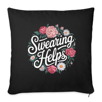 Swearing Helps 8 - Sofakissenbezug 45 x 45 cm - Schwarz - Vorne