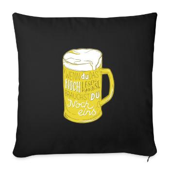 Beer drink alcohol - Sofa pillowcase 17,3'' x 17,3'' (45 x 45 cm) - black - Front