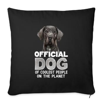Chien Dogue Allemand - Housse de coussin décorative 45 x 45 cm - noir - Devant