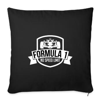 T-shirt pour les fans de la Formule F One - Housse de coussin décorative 45 x 45 cm - noir - Devant