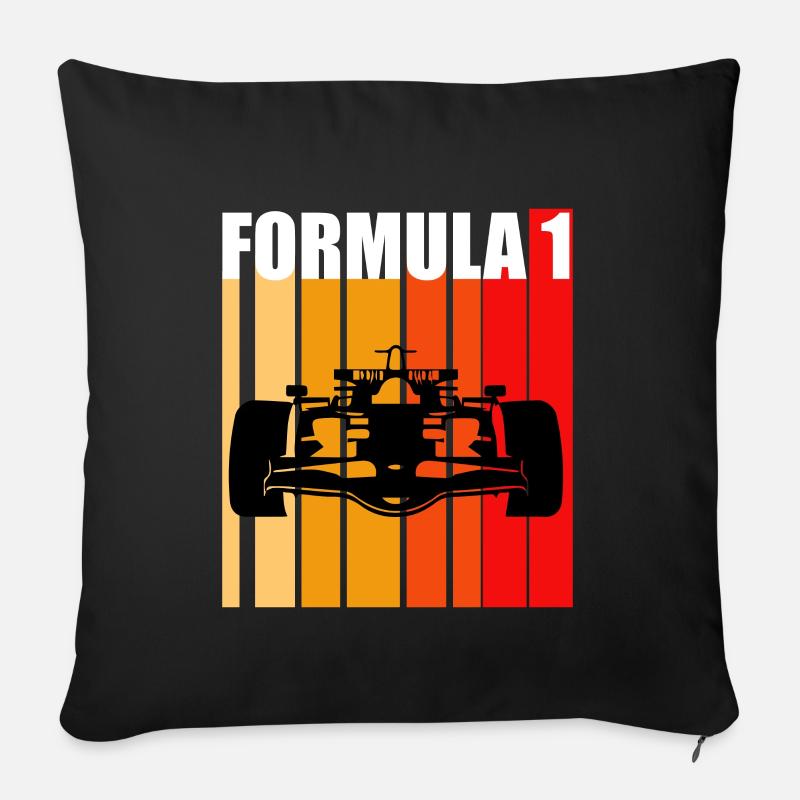 F Eins Fan Formel Geschenk T-Shirt - Sofakissenbezug 45 x 45 cm - Schwarz