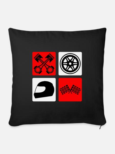 T-shirt Cadeau Un Formule Fan - Housse de coussin décorative 45 x 45 cm - noir