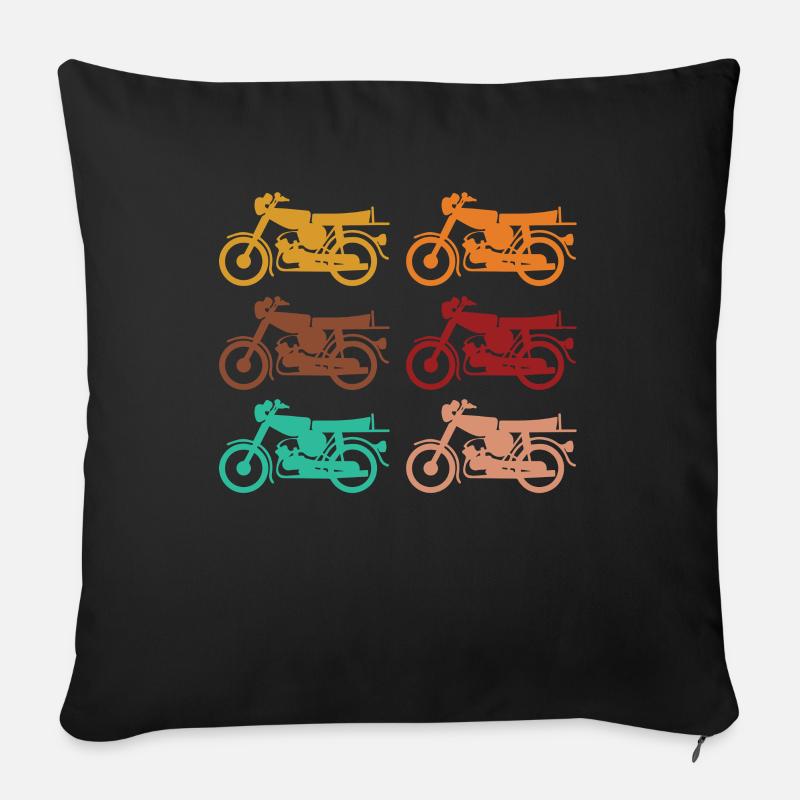 Simson S51 Moped Geschenk Shirt - Sofakissenbezug 45 x 45 cm - Schwarz