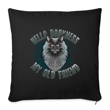 Maine Coon cat - Sofa pillowcase 17,3'' x 17,3'' (45 x 45 cm) - black - Front
