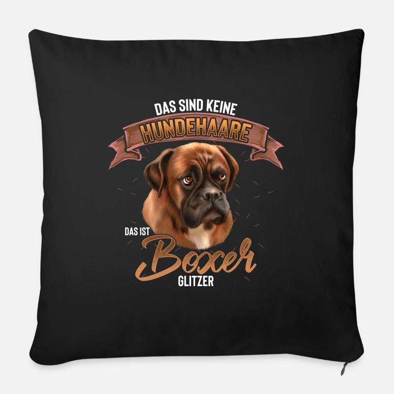 Boxer Hund Hunderasse Geschenk - Sofakissenbezug 45 x 45 cm - Schwarz