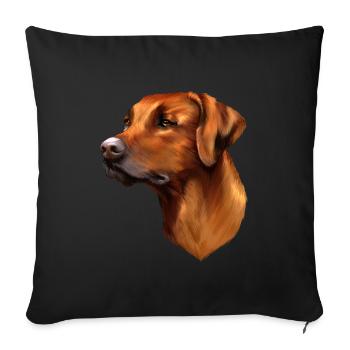 Rhodesian Ridgeback - Housse de coussin décorative 45 x 45 cm - noir - Devant