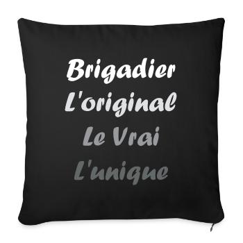 brigadier - Housse de coussin décorative 45 x 45 cm - noir - Devant