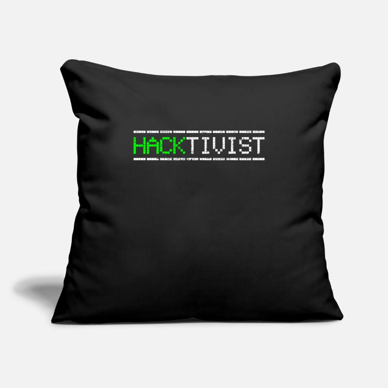 Hacktiviste hacker Housse de coussin décorative 45 x 45 cm