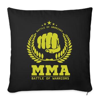 MMA - Sofakissenbezug 45 x 45 cm - Schwarz - Vorne
