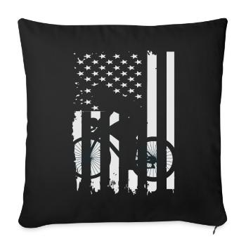 Cycling - Sofa pillowcase 17,3'' x 17,3'' (45 x 45 cm) - black - Front