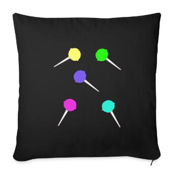 Bonbons Anniversaire d’enfant Grignotage Des enfants - Housse de coussin décorative 45 x 45 cm - noir - Devant
