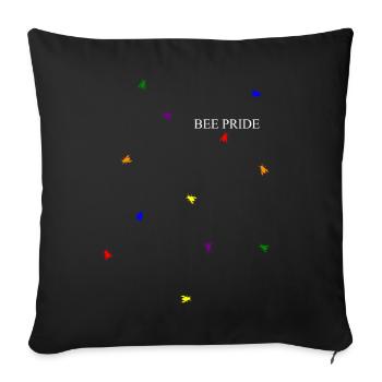 Bee Pride Gay Gay Homosexuality Diversity - Sofa pillowcase 17,3'' x 17,3'' (45 x 45 cm) - black - Front