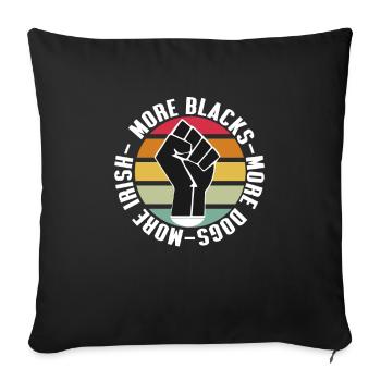 Plus de Noirs Plus de chiens Plus irlandais - Housse de coussin décorative 45 x 45 cm - noir - Devant
