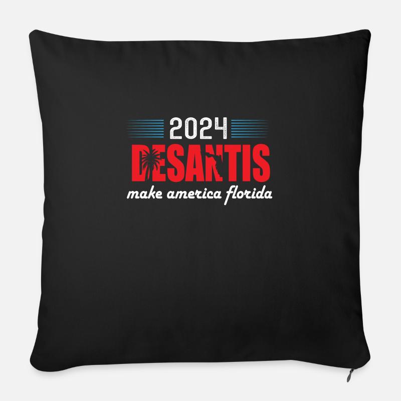 desantis machen amerika florida - Sofakissenbezug 45 x 45 cm - Schwarz