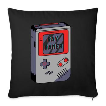 Gay gamers - Sofa pillowcase 17,3'' x 17,3'' (45 x 45 cm) - black - Front