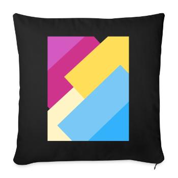 Pan Geometrics - Sofa pillowcase 17,3'' x 17,3'' (45 x 45 cm) - black - Front