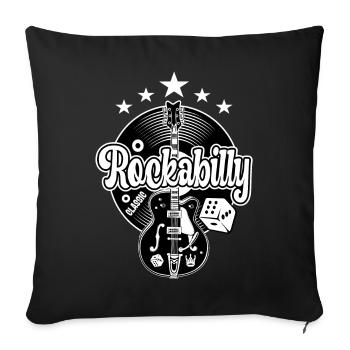 Rockabilly Guitar Rock and roll Music Rockers - Sofa pillowcase 17,3'' x 17,3'' (45 x 45 cm) - black - Front