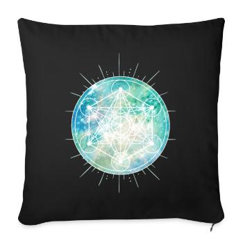 Celtic SYMBOLS - Metatron - Celts - Sofa pillowcase 17,3'' x 17,3'' (45 x 45 cm) - black - Front