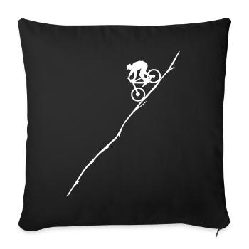 MTB - Downhill - Mountain Bike - Downhill - Sofa pillowcase 17,3'' x 17,3'' (45 x 45 cm) - black - Front