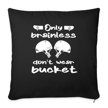 Skateboard Tshirt Skater Sk8 Sk8er Halfpipe Flip - Sofa pillowcase 17,3'' x 17,3'' (45 x 45 cm) - black - Front