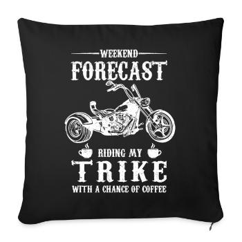Cadeaux pour Triker | Trike Trike riders Trikes - Housse de coussin décorative 45 x 45 cm - noir - Devant