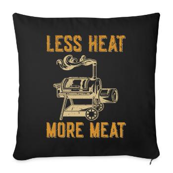 Viande fumée - Housse de coussin décorative 45 x 45 cm - noir - Devant