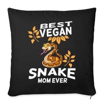 Amoureux des serpents | Cadeaux de reptiles serpents - Housse de coussin décorative 45 x 45 cm - noir - Devant