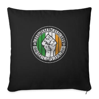 Plus de Noirs Plus de chiens Plus d’Irlandais - Housse de coussin décorative 45 x 45 cm - noir - Devant