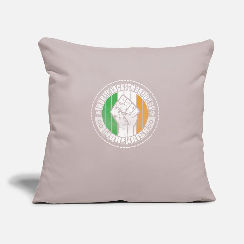 Plus de Noirs Plus de chiens Plus d’Irlandais Housse de coussin décorative 45 x 45 cm