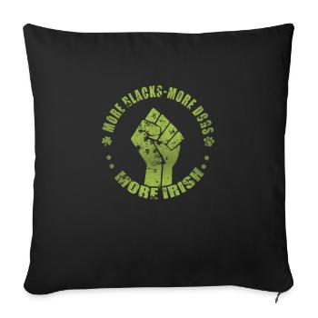 Plus de Noirs Plus de chiens Plus d’Irlandais - Housse de coussin décorative 45 x 45 cm - noir - Devant