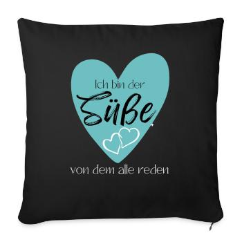 Baby Geschenkidee Muttertag Vatertag Weihnachten - Sofakissenbezug 45 x 45 cm - Schwarz - Vorne