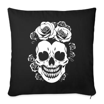 Horror Skull Skull Art Skull Gothic Heavy Metal - Sofa pillowcase 17,3'' x 17,3'' (45 x 45 cm) - black - Front