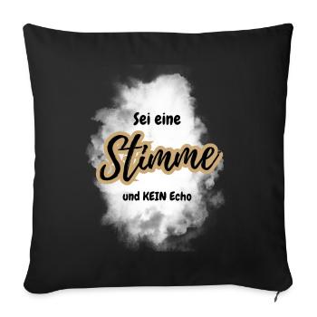 POSITIVE EINSTELLUNG MINDSET Motivation - Sofakissenbezug 45 x 45 cm - Schwarz - Vorne