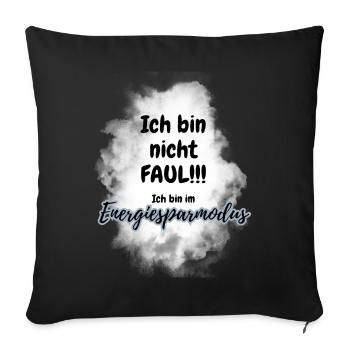 POSITIVE EINSTELLUNG MINDSET Motivation - Sofakissenbezug 45 x 45 cm - Schwarz - Vorne