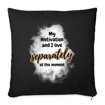 ATTITUDE POSITIVE ÉTAT D’ Motivation - Housse de coussin décorative 45 x 45 cm - noir - Devant
