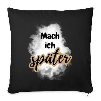 POSITIVE EINSTELLUNG MINDSET Motivation - Sofakissenbezug 45 x 45 cm - Schwarz - Vorne