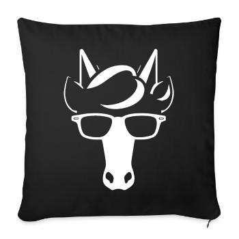 Einhörner Anime Einhorn Manga Märchen Sonnenbrille - Sofakissenbezug 45 x 45 cm - Schwarz - Vorne