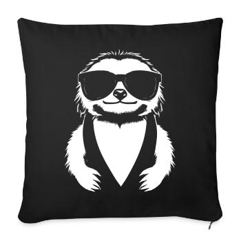 Paresseux Anime Paresseux Manga Paresseux Lunettes de soleil - Housse de coussin décorative 45 x 45 cm - noir - Devant