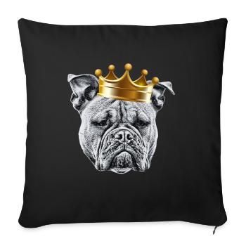 Bouledogue Vieux Bouledogue Anglais Chien Chiens - Housse de coussin décorative 45 x 45 cm - noir - Devant