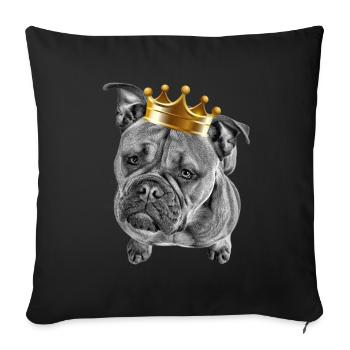 Bouledogue Vieux Bouledogue Anglais Chien Chiens - Housse de coussin décorative 45 x 45 cm - noir - Devant