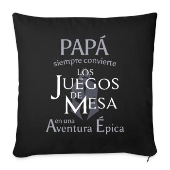 DAD, You're Great - Sofa pillowcase 17,3'' x 17,3'' (45 x 45 cm) - black - Front